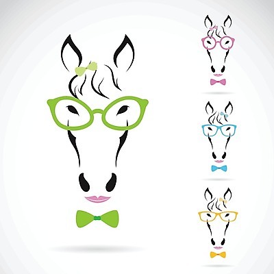 EPS 해외이미지 디자인 리본 안경 얼굴 일러스트 나비넥타이 사람없음 립스틱 말_동물 그림 엘리먼트 스타일 해외202004 해외일러스트 잡화 포유류 넥타이 신체부위 화장품 파일형식 벡터 이미지허브