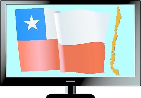 EPS 해외이미지 백그라운드 지도 인터넷 일러스트 추상 프레임 컴퓨터 세트 스크린 텔레비전 깃발 칠레 전국 해외202004 해외일러스트 무늬 전자제품 남아메리카 파일형식 벡터 이미지허브