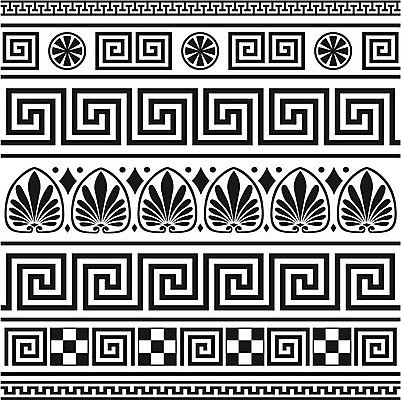 EPS 해외이미지 디자인 배너 선 패턴 일러스트 건축양식 프레임 그래픽 장식 세트 골동품 심볼 그리스 묘사 복고 심플 윤곽 그리스인 고립 엘리먼트 옛날 스타일 해외202004 해외일러스트 서양인 건축 유럽 무늬 파일형식 벡터 이미지허브