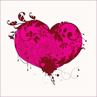 EPS 해외이미지 꽃 분홍색 백그라운드 잎 꽃무늬 일러스트 사랑 사람없음 하트 공상 엘리먼트 해외202004 해외일러스트 모양 식물 감정 컬러 무늬 파일형식 벡터 이미지허브