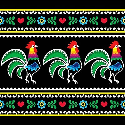 EPS 해외이미지 전통 꽃 패턴 일러스트 사람없음 컬러풀 화려 폴란드 해외202004 해외일러스트 식물 유럽 컬러 컨셉 무늬 파일형식 벡터 이미지허브