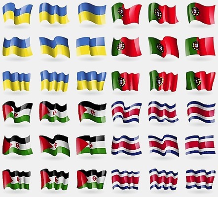 EPS 해외이미지 디자인 문화 상징 일러스트 세계 직물 포르투갈 심볼 지역 우크라이나 전국 코스타리카 강조 해외202004 해외일러스트 유럽 중앙아메리카 파일형식 벡터 이미지허브