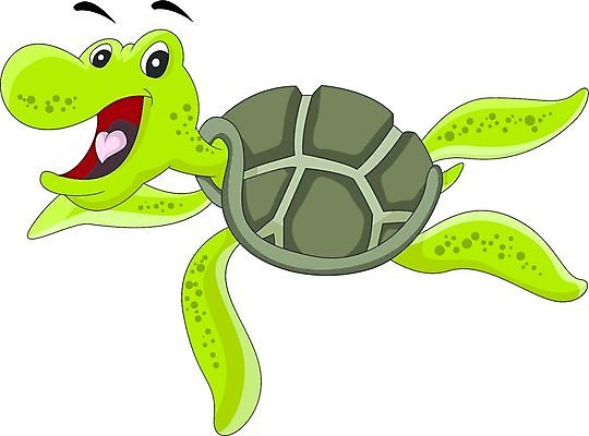 EPS 해외이미지 바다 일러스트 파충류 양서류 초록색 수중 수영 껍질 거북이 만화 그림 고립 해외202004 해외일러스트 동물 컬러 수상스포츠 파일형식 벡터 이미지허브