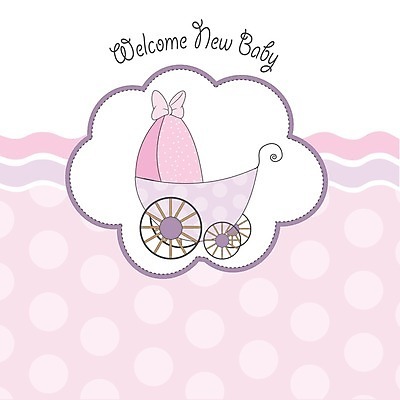 EPS 해외이미지 기념일 리본 백그라운드 일러스트 타이포그라피 사람없음 보라색 초대 유모차 해외일러스트 문자 컬러 이벤트 아기용품 파일형식 벡터 이미지허브