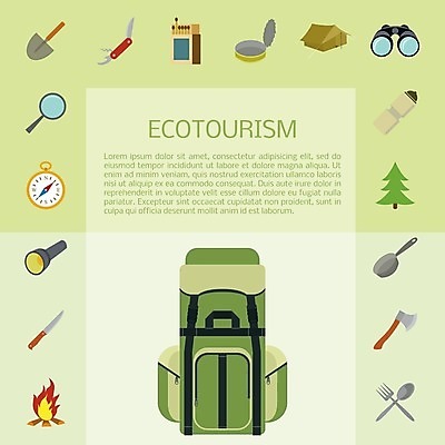EPS 해외이미지 지도 일러스트 배낭 낚시 산 텐트 취미 사람없음 물 캠핑 숲 나침반 모닥불 해외202004 해외일러스트 자연요소 가방 불 레저 캠핑도구 파일형식 벡터 이미지허브