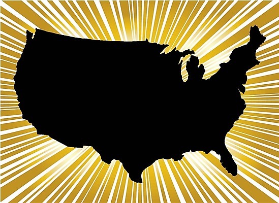 EPS 해외이미지 지도 일러스트 미술 그래픽 미국 황금 그림 윤곽 해외202004 해외일러스트 북아메리카 문화예술 파일형식 벡터 이미지허브