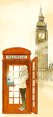 주간 전신 PSD 여자 여행 백그라운드 일러스트 한명 서기 사람 성인 야외 세계여행 전화기 공중전화 런던 빅벤 여자만 여자한명만 성인여자만 성인만 국내일러스트 자연요소 1 모션 영국 세계 시계탑 파일형식