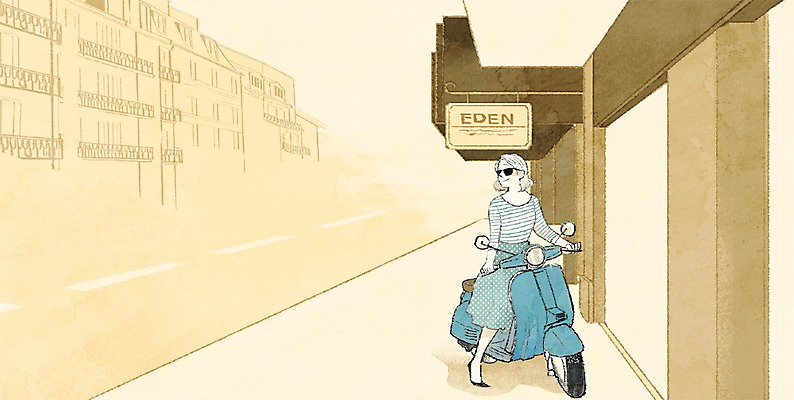 PSD 여자 유럽 여행 백그라운드 일러스트 거리 간판 한명 사람 성인 건물 선글라스 오토바이 세계여행 여자만 여자한명만 성인여자만 성인만 국내일러스트 1 건축물 나라 안경 세계 바이크 파일형식