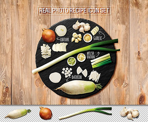 PSD 편집이미지 음식 채소 식재료 재료 양파 마늘 사람없음 세트 무 레시피 파 대파 플랫레이 편집소스 이미지편집 뿌리채소 플랫 파일형식