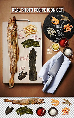PSD 편집이미지 음식 식재료 재료 새우 건조 마늘 사람없음 세트 명태 소금 레시피 건어물 미역 건새우 고춧가루 다시마 다진마늘 멸치 플랫레이 편집소스 이미지편집 채소 갑각류 어류 해조류 플랫 생태_생선 가루 파일형식