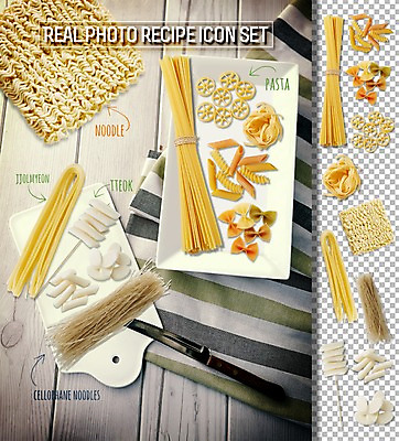 PSD 편집이미지 음식 식재료 재료 떡 파스타 사람없음 세트 라면 면류 레시피 당면 쫄면 플랫레이 편집소스 이미지편집 서양음식 플랫 파일형식
