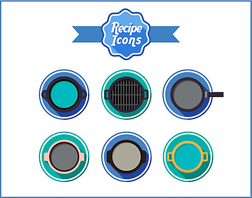 아이콘 주방용품 사람없음 세트 프라이팬 플랫 냄비 뚝배기 레시피 플랫레이 2D아이콘 AI파일 생활용품 솥 파일형식 벡터