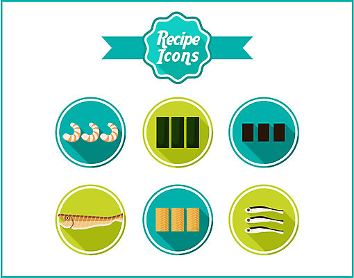 아이콘 식재료 재료 새우 사람없음 세트 플랫 명태 레시피 건어물 미역 건멸치 다시마 멸치 플랫레이 2D아이콘 AI파일 갑각류 어류 해조류 생태_생선 파일형식 벡터