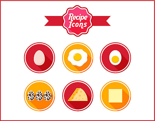 아이콘 식재료 재료 치즈 사람없음 세트 계란 플랫 계란프라이 레시피 삶은계란 메추리알 플랫레이 2D아이콘 AI파일 유제품 알 계란요리 파일형식 벡터