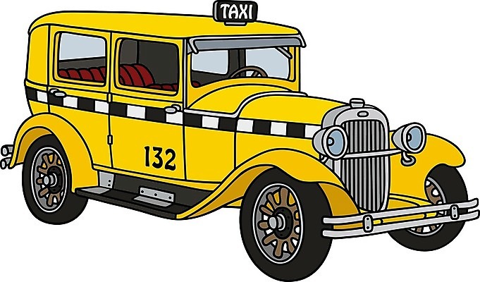 EPS 해외이미지 일러스트 자동차 사람없음 노란색 빈티지 클래식 복고 택시 클래식카 리무진 해외202004 해외일러스트 육상교통 컬러 컨셉 승용차 파일형식 벡터 이미지허브