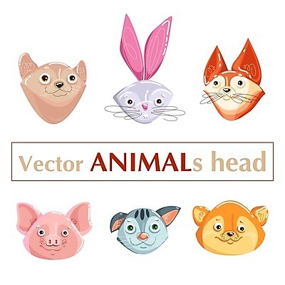 EPS 해외이미지 동물 캐릭터 디자인 영어 종이 얼굴 어린이 일러스트 곰 놀이 생물 주택 반려동물 세트 머리 고양이 유치원 게임 아기 토끼 돼지 플랫 개 만화 그림 여우 주둥이 고무 고립 라텍스 총구 스타일 해외202004 해외일러스트 일러캐릭터 문자 교육 포유류 사람 건물 신체부위 파일형식 벡터 건축물 건축 이미지허브