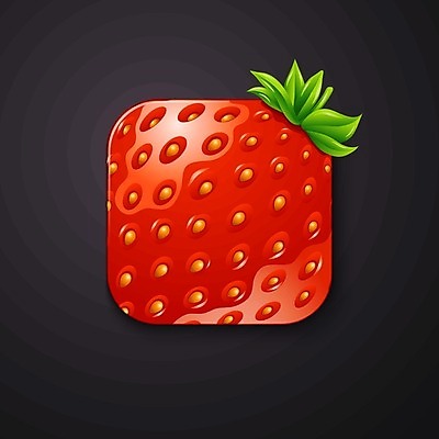 EPS 해외이미지 디자인 일러스트 딸기 디저트 사람없음 빨간색 정사각형 해외202004 해외일러스트 도형 음식 컬러 과일 파일형식 벡터 이미지허브