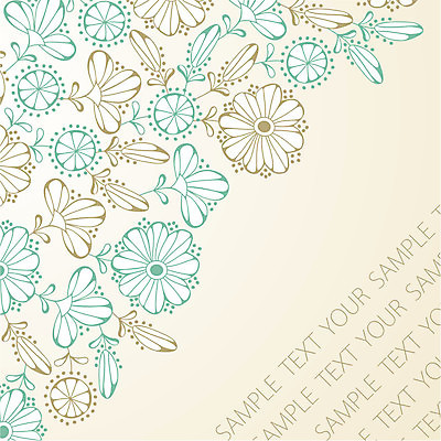 EPS 해외이미지 꽃 백그라운드 라인일러스트 일러스트 타이포그라피 사람없음 빈티지 베이지색 해외202004 해외일러스트 식물 문자 컬러 컨셉 파일형식 벡터 이미지허브