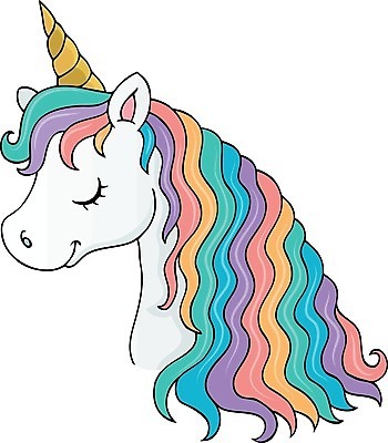 EPS 해외이미지 일러스트 상상 뿔 사람없음 신비 그림 무지개색 유니콘 환상 해외202004 해외일러스트 컨셉 컬러풀 파일형식 벡터 이미지허브