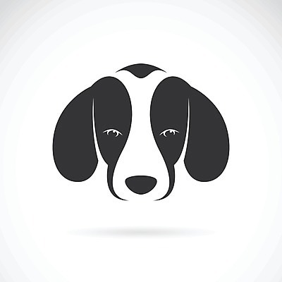 EPS 해외이미지 일러스트 사람없음 반려동물 검은색 흰색 개 강아지 비글 해외202004 해외일러스트 동물 컬러 포유류 파일형식 벡터 이미지허브