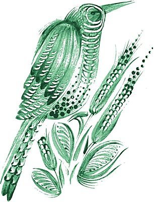 EPS 해외이미지 디자인 꽃 백그라운드 잎 일러스트 수채화 미술 사람없음 초록색 손그림 해외202004 해외일러스트 식물 컬러 문화예술 파일형식 벡터 이미지허브