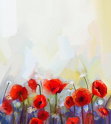 JPG 해외이미지 꽃 일러스트 사람없음 그림 손그림 양귀비 유화 카피스페이스 해외202004 해외일러스트 식물 미술 공백 파일형식 이미지허브