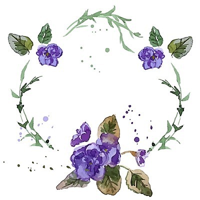 EPS 해외이미지 꽃잎 꽃 백그라운드 잎 꽃무늬 패턴 일러스트 수채화 사람없음 제비꽃 해외202004 해외일러스트 식물 무늬 파일형식 벡터 이미지허브