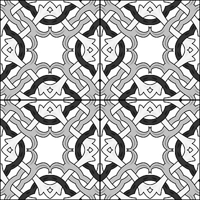 EPS 해외이미지 전통 디자인 패턴 일러스트 벽지 추상 장식 검은색 회색 흰색 포르투갈 타일 묘사 정사각형 모자이크 스페인어 아라베스크 엘리먼트 튀니지 해외202004 해외일러스트 도형 유럽 컬러 무늬 아프리카 파일형식 벡터 이미지허브