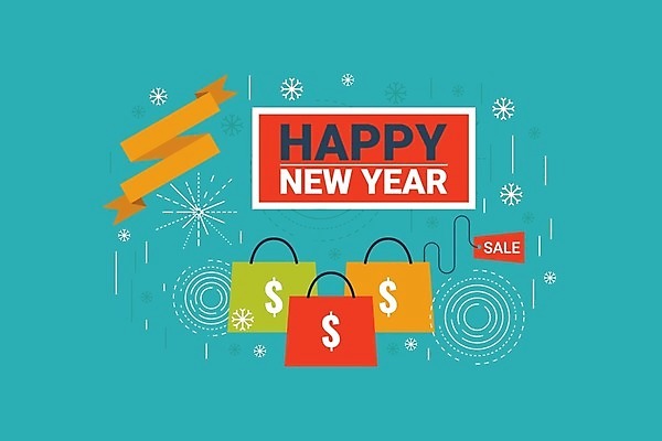 EPS 해외이미지 디자인 백그라운드 일러스트 사람없음 쇼핑백 세일 상점 해피뉴이어 해외202004 해외일러스트 가방 새해인사 파일형식 벡터 잡화 새해 인사 예절 이미지허브