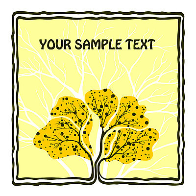 EPS 해외이미지 나무 백그라운드 일러스트 사각프레임 타이포그라피 사람없음 노란색 빈티지 해외202004 해외일러스트 식물 문자 컬러 컨셉 프레임 사각형 파일형식 벡터 이미지허브