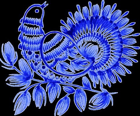 EPS 해외이미지 디자인 꽃 백그라운드 잎 일러스트 조류 검은배경 수채화 미술 사람없음 파란색 손그림 해외202004 해외일러스트 식물 동물 컬러 문화예술 검은색 파일형식 벡터 이미지허브