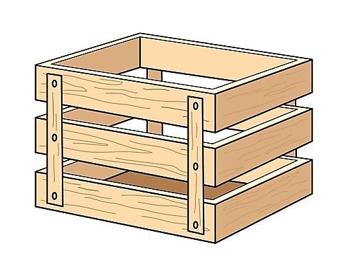 EPS 해외이미지 디자인 백그라운드 과일 일러스트 포장 자연 목재 상자 갈색 흰색 창고 오브젝트 패키지 짐싸기 내추럴 고립 해외202004 해외일러스트 나무 컬러 재료 생태계 파일형식 벡터 이미지허브