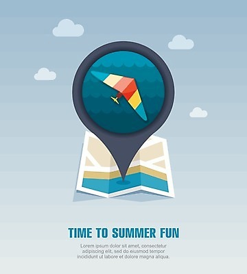 EPS 해외이미지 스포츠 여행 지도 날개 일러스트 하늘 바람 휴가 여름 비행 연 위치 고립 글라이더 충고 해외202004 해외일러스트 자연요소 계절 날씨 놀이용품 파일형식 벡터 이미지허브