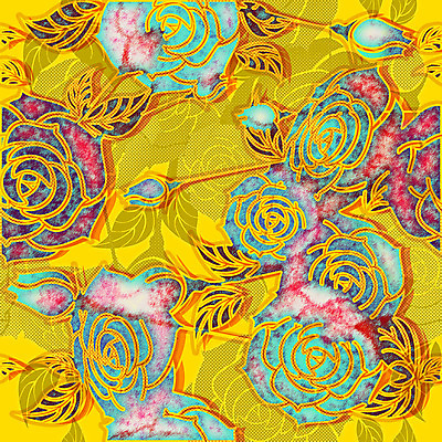 포토 JPG 해외이미지 꽃 종이 분홍색 백그라운드 패턴 벽지 사람없음 초록색 장미 노란색 어둠 터키석 해외202004 해외포토 식물 컬러 무늬 보석 파일형식 이미지허브