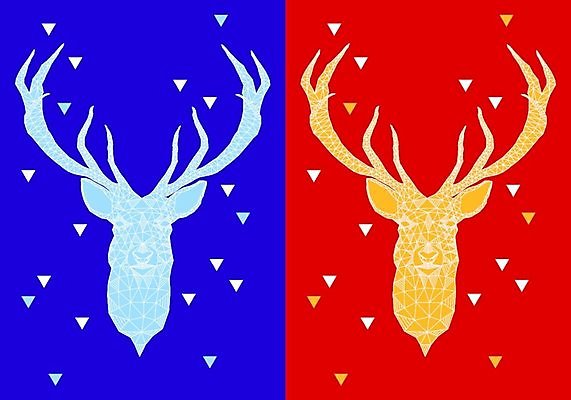 EPS 해외이미지 디자인 실루엣 백그라운드 크리스마스 겨울 패턴 일러스트 추상 사슴 뿔 사람없음 빨간색 파란색 머리 3D 흰색 눈송이 12월 트로피 그림 심플 순록 폴리곤 해외202004 해외일러스트 계절 기념일 컬러 무늬 포유류 눈_날씨 촬영기법 신체부위 날짜 상_우승 디지털합성 파일형식 벡터 이미지허브