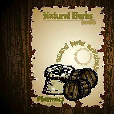 EPS 해외이미지 전통 디자인 배너 리본 백그라운드 잎 가방 일러스트 텍스트 통 건강 미술 목재 약 라벨 그리기 갈증 약국 허브 그림 복고 자루 물약 내추럴 옛날 스타일 해외202004 해외일러스트 나무 식물 잡화 재료 의학 모션 문화예술 프레임 파일형식 벡터 이미지허브