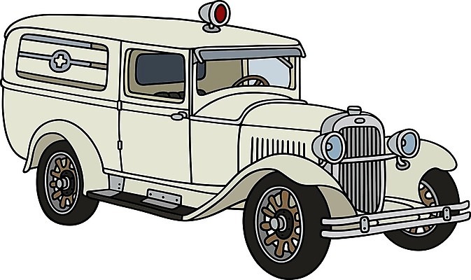 EPS 해외이미지 일러스트 자동차 사람없음 흰색 빈티지 클래식 구급차 승합차 복고 클래식카 해외202004 해외일러스트 육상교통 컬러 컨셉 승용차 파일형식 벡터 이미지허브