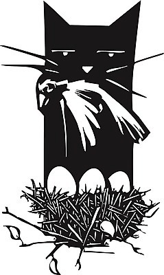 EPS 해외이미지 일러스트 조류 식사 고양이 죽음 잡기 둥지 위험 먹이 먹기 사냥 멸종 목판화 해외202004 해외일러스트 동물 컨셉 포유류 모션 반려동물 파일형식 벡터 이미지허브