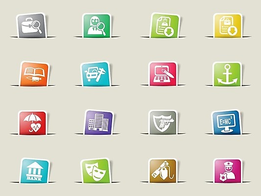 EPS 해외이미지 디자인 종이 과학 일러스트 부동산 경찰 보호 심볼 시작 선원 보험 번역 해외202004 해외일러스트 직업 컨셉 재산 파일형식 벡터 이미지허브