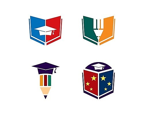 EPS 해외이미지 교육 일러스트 학사모 졸업 사람없음 책 연필 심볼 해외202004 해외일러스트 모자_잡화 학용품 필기구 파일형식 벡터 이미지허브