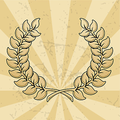 EPS 해외이미지 클립아트 디자인 잎 일러스트 성공 장식 화환 월계수 필승 해외202004 해외일러스트 식물 꽃 컨셉 우승 파일형식 벡터 이미지허브