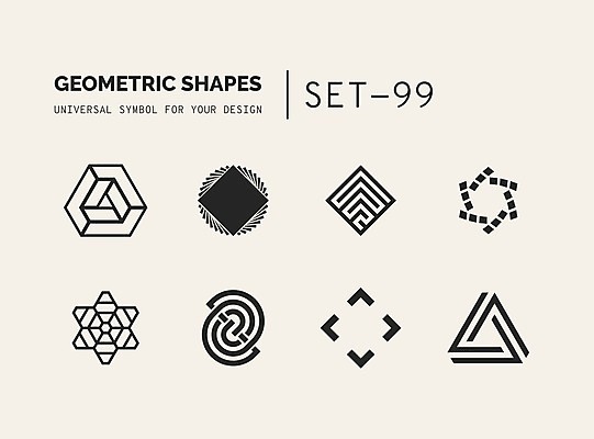 EPS 해외이미지 문양 디자인 선 일러스트 추상 사람없음 세트 사각형 삼각형 심볼 라인아트 심플 마름모 지오메트릭 해외202004 해외일러스트 도형 무늬 파일형식 벡터 이미지허브