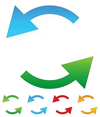 EPS 해외이미지 모양 컨셉 곡선 일러스트 화살 그래픽 원형 고리 구부린 순환 반전 무한 사방 해외202004 해외일러스트 도형 선 모션 파일형식 벡터 이미지허브