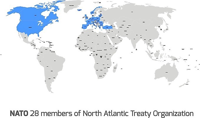 EPS 해외이미지 유럽 세계지도 지도 캐나다 북아메리카 일러스트 텍스트 영국 독일 노르웨이 파란색 라벨 미국 이탈리아 회색 프랑스 이름 수비 스페인 충돌 포르투갈 그리스 네덜란드 군용 전쟁 벨기에 체코 크로아티아 루마니아 칠면조 대서양 헝가리 폴란드 동맹 라트비아 리투아니아 불가리아 슬로베니아 알바니아 회원 강조 해외202004 해외일러스트 나라 바다 컬러 모션 조류 군대 프레임 북유럽 아메리카 세계 동유럽 서유럽 파일형식 벡터 남유럽 이미지허브