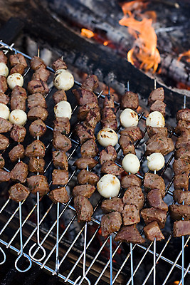 포토 JPG 해외이미지 접시 음식 표시 양파 건강 육류 스테이크 요리 사람없음 야외 빨간색 저녁식사 캠핑 소고기 신선 뜨거움 막대기 꼬치 그릴 모닥불 바비큐 굽기 먹기 준비 날것 숯 연소 케밥 절임 피어싱 해외202004 해외포토 식기 컬러 채소 식재료 장신구 모션 주방용품 불 레저 서양음식 식사 구이 파일형식 이미지허브