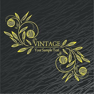 EPS 해외이미지 백그라운드 잎 곡선 라인일러스트 일러스트 타이포그라피 사람없음 노란색 검은색 빈티지 잎줄기 해외202004 해외일러스트 식물 문자 선 줄기 컬러 컨셉 파일형식 벡터 이미지허브