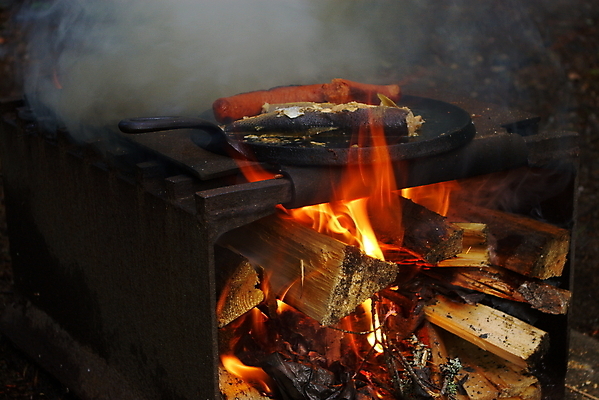 포토 JPG 해외이미지 어류 요리 사람없음 야외 캠핑 튀김 프라이팬 모닥불 해외202004 해외포토 음식 주방용품 불 레저 수중동물 파일형식 이미지허브