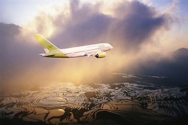 주간 PSD 구름 편집 편집이미지 하늘 비행기 사람없음 야외 3D 일몰 비행 디지털합성 디지털아트 편집실사 편집3D 자연요소 항공교통 대중교통 노을 CG 파일형식