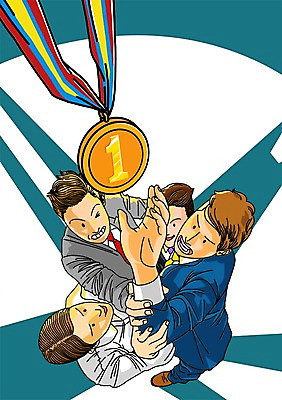 PSD 남자 일러스트 비즈니스 사람 여러명 성인 비즈니스라이프 경쟁 비즈니스맨 메달 금메달 남자만 성인남자만 성인만 국내일러스트 라이프스타일 다수 컨셉 직장인 상_상패 파일형식