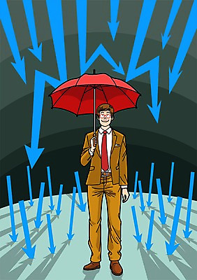 전신 PSD 남자 화살표 일러스트 우산 비즈니스 한명 사람 정장 성인 비즈니스라이프 비즈니스맨 하락 남자만 남자한명만 성인남자만 성인만 국내일러스트 1 라이프스타일 옷 컨셉 직장인 파일형식